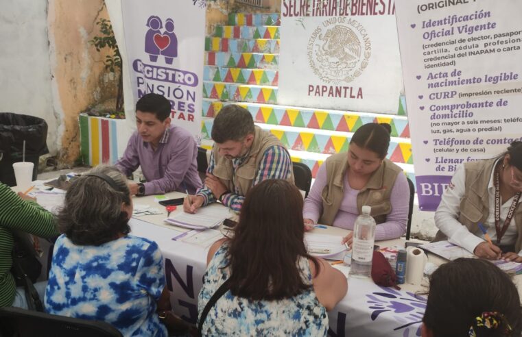 INICIÓ EL REGISTRO EN BIENESTAR MUJERES DE 60 A 64 AÑOS EN PAPANTLA.